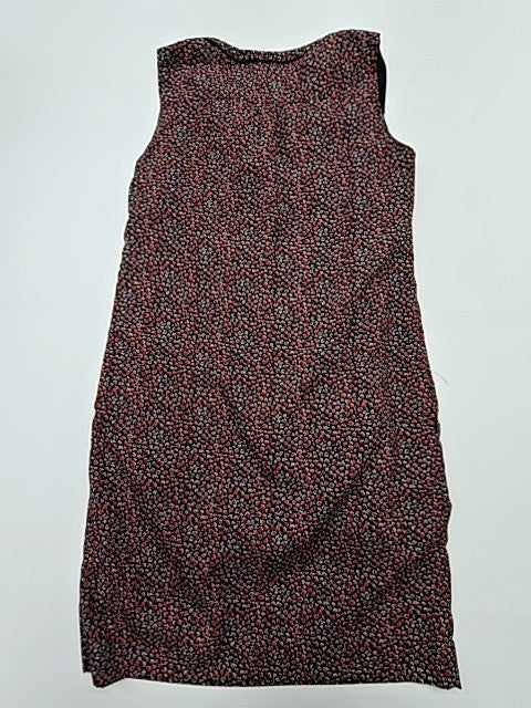 Caroll Women's Burgundy Animal Print Midi Shift Dress Size 40