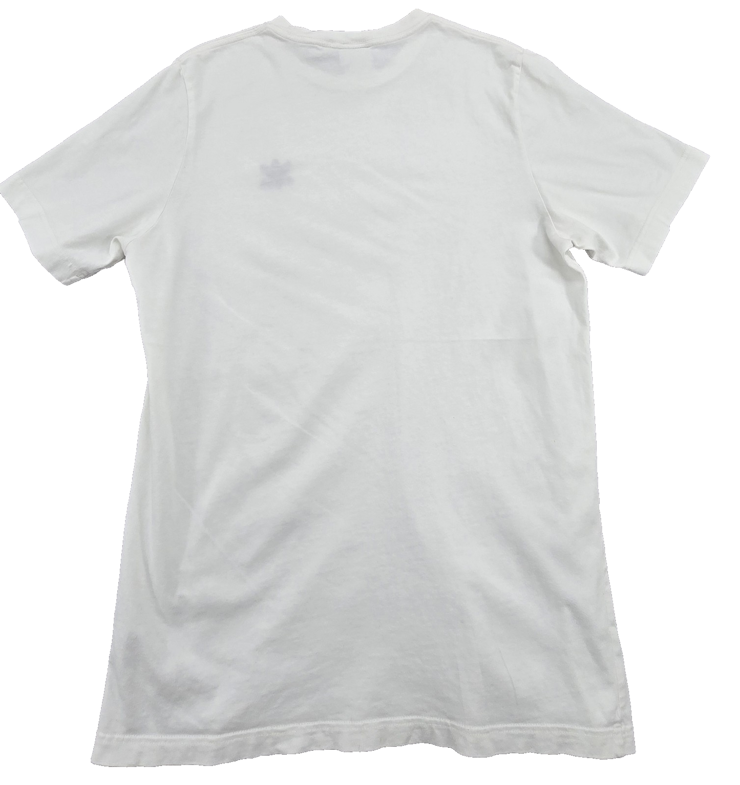 Adidas Men's White Trefoil T-Shirt M Cotton Crewneck