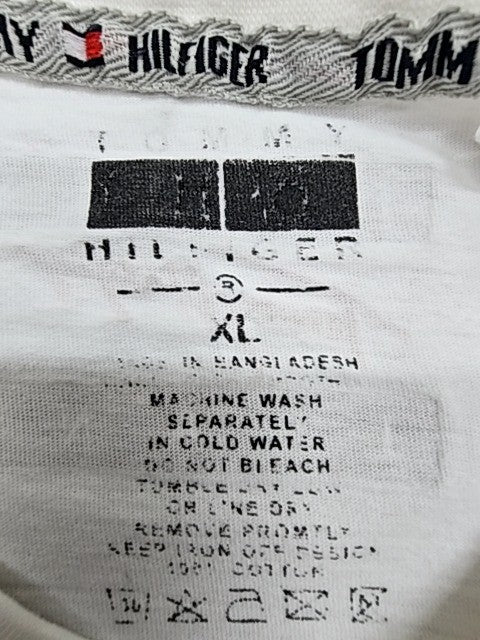 Tommy Hilfiger Women's White Flag Logo T-Shirt XL Regular Fit