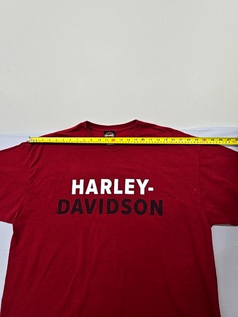 Harley-Davidson Men's Red Short Sleeve T-Shirt 2XL Crew Neck