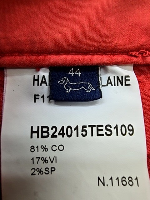 Hablaine Red Straight Leg Women's Jeans Size 44 Zip Pockets Cotton Blend