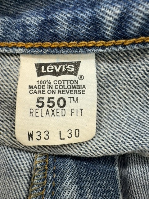 Levi's 550 Relaxed Fit Men's Dark Wash Jeans 33x30