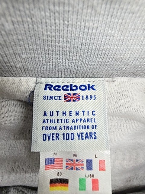 Reebok Men's Grey Track Jacket Size M Full Zip Union Jack