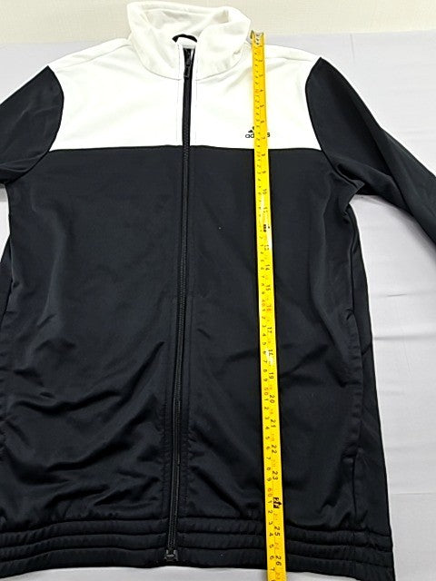 Adidas Men's Slim Fit Black/White 3 Stripes Track Jacket M