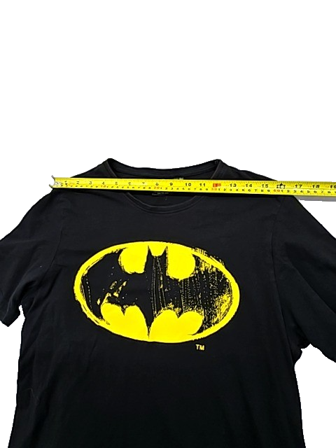DC Comics Men's Batman Black T-Shirt Size M Distressed Logo