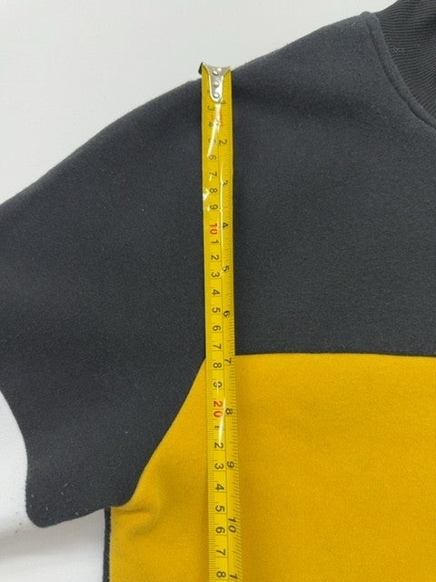 Umbro Mens Black Yellow Track Jacket Size L Full Zip Lightweight Fleece