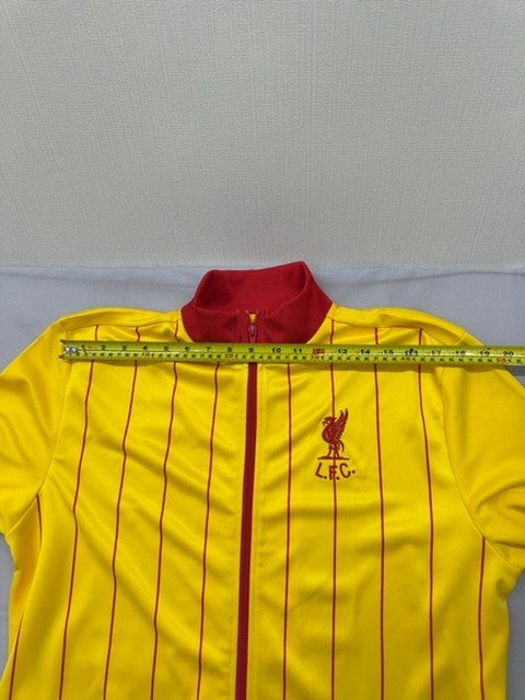 LFC Men's Yellow Striped Soccer Track Jacket L Polyester Zipper