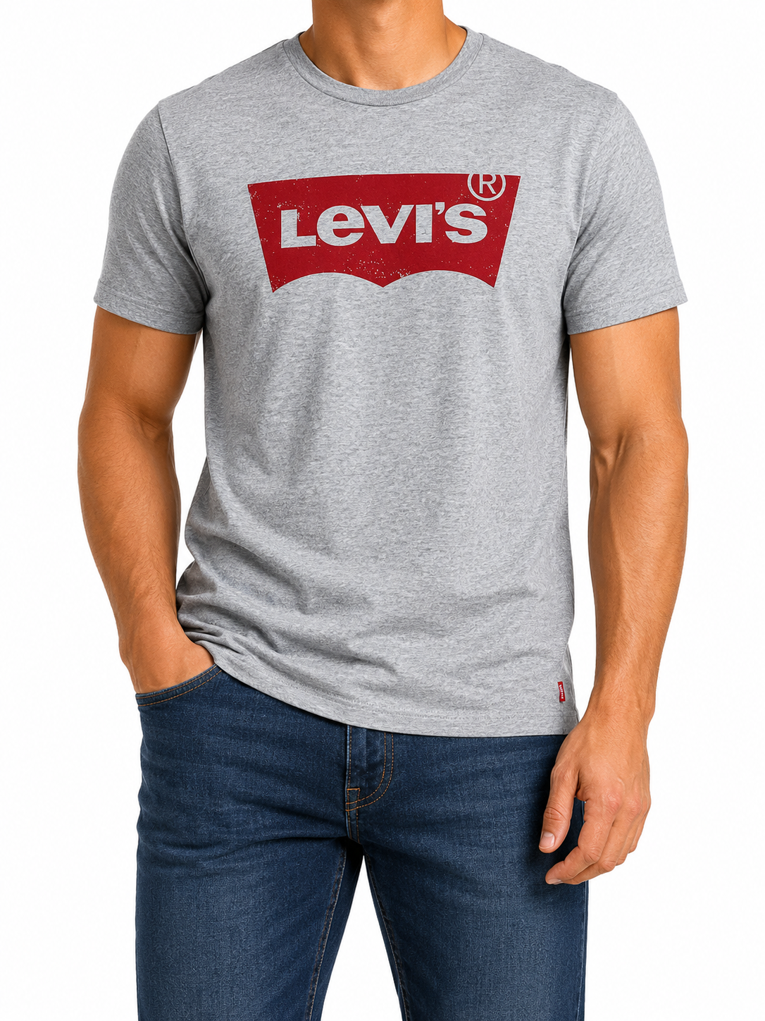 Levi's Men Gray T-Shirt size XL product image 1