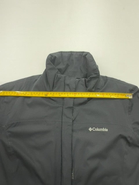 Columbia Men Charcoal Omni-Heat Parka Jacket XL Midweight Zipper