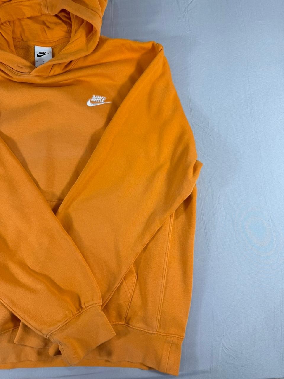 Nike Men's Orange Pullover Hoodie Fleece Lined Sweatshirt Size M