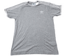Adidas Men's Gray T-Shirt – Size L, Slim Fit, Striped