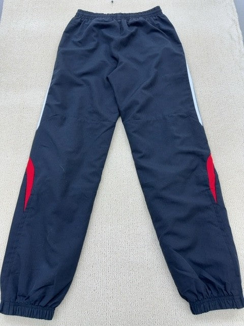 Adidas Navy 3-Stripes Track Pants L Tapered Drawstring NWT