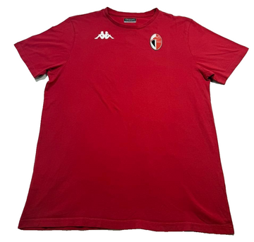 Kappa Men's Red A.S. Bari Soccer T-Shirt Embroidered Omini Logo Size L