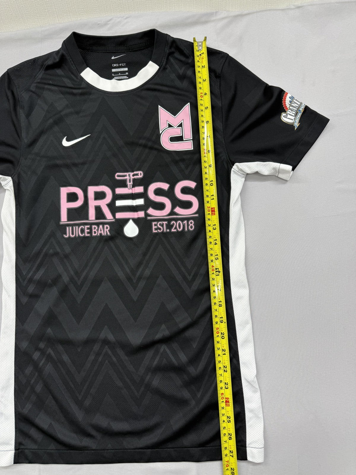 Nike Men's Small Black Soccer Jersey Dri-FIT Short Sleeve Crewneck