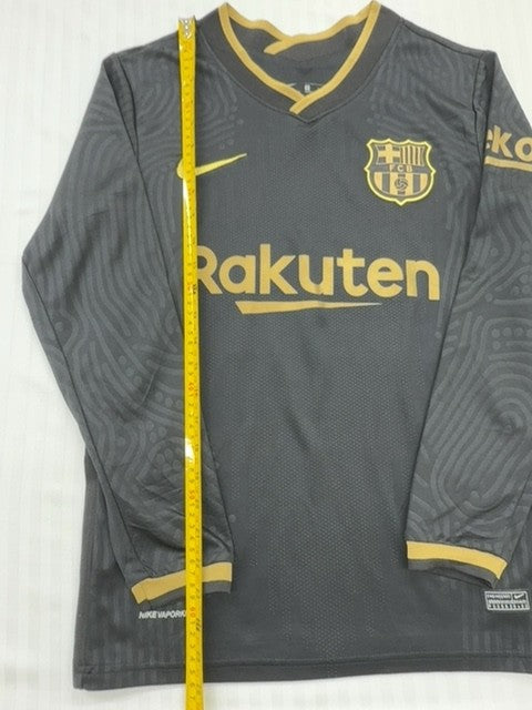 Nike Men's Black Gold FC Barcelona 20/21 Away Soccer Jersey L