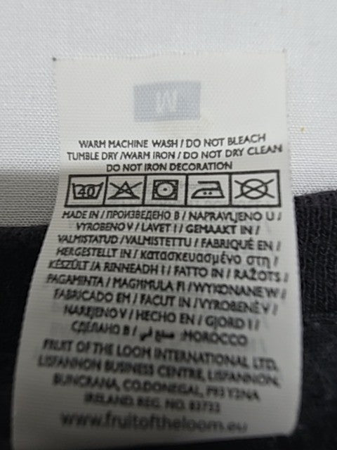 Fruit of the Loom Men Black T-Shirt size M product image 6