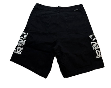 Dsquared2 Men's Black Logo Graffiti Shorts Cotton Casual Summer Wear Size 48