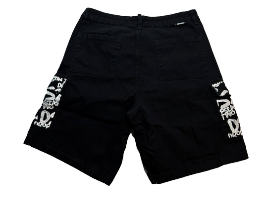 Dsquared2 Men's Black Shorts – Size 48, Logo, Cotton