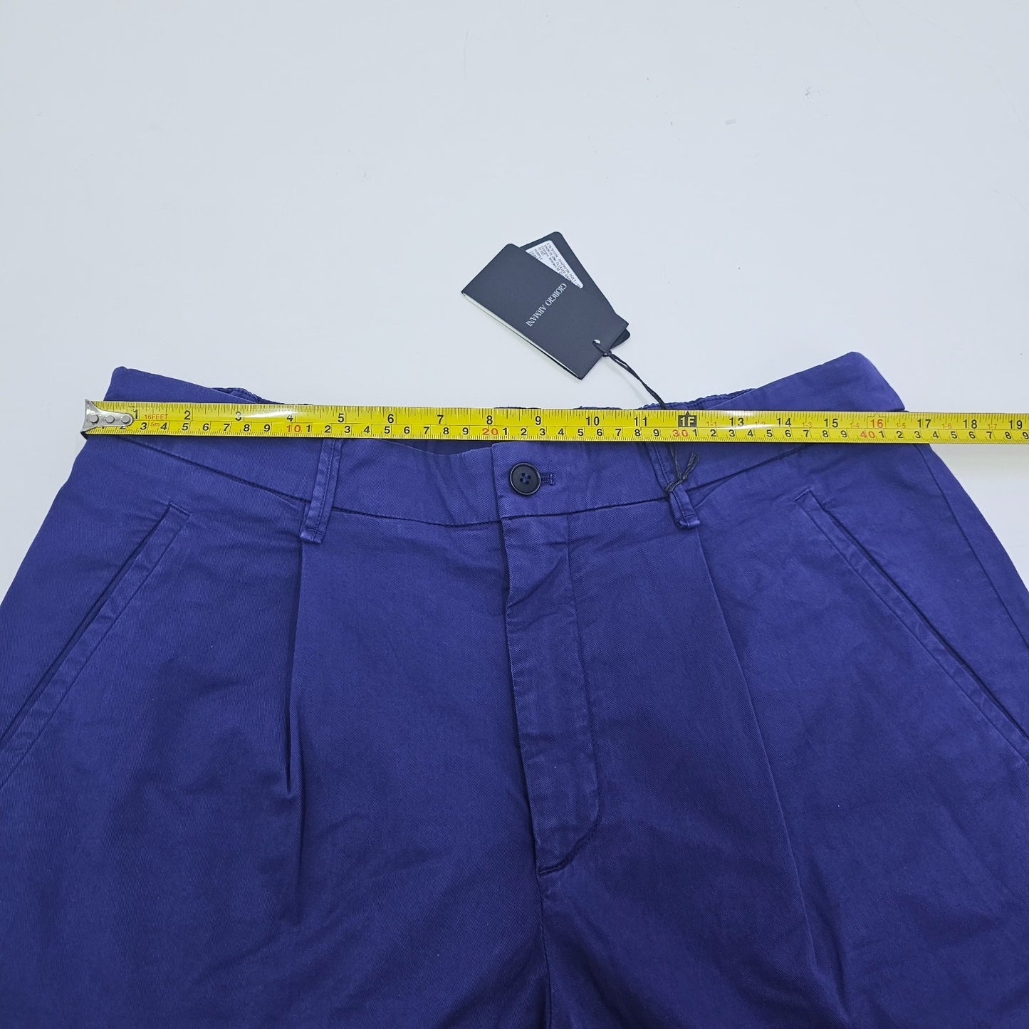 Giorgio Armani Bermuda Pleated Shorts Trunks Purple 50 BNWT