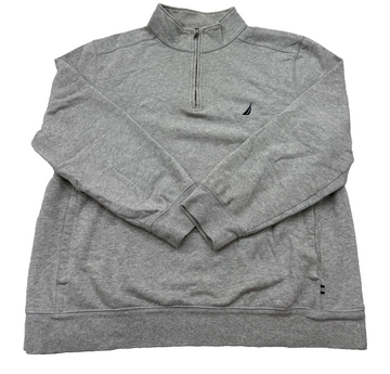 Nautica Men’s Grey Half Zip Pullover Sweatshirt Size XL Made in Vietnam