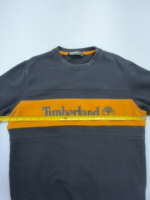 Timberland Boys Charcoal Orange Stripe Pullover Hoodie Youth S/P