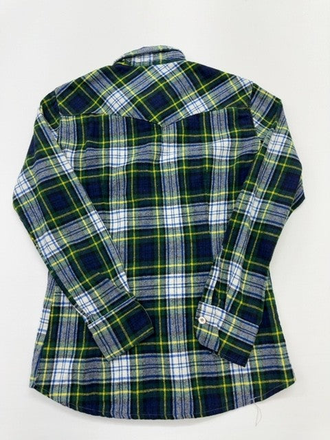 Wrangler Boys Western Plaid Flannel Shirt Size 4 Multicolor Button-Up