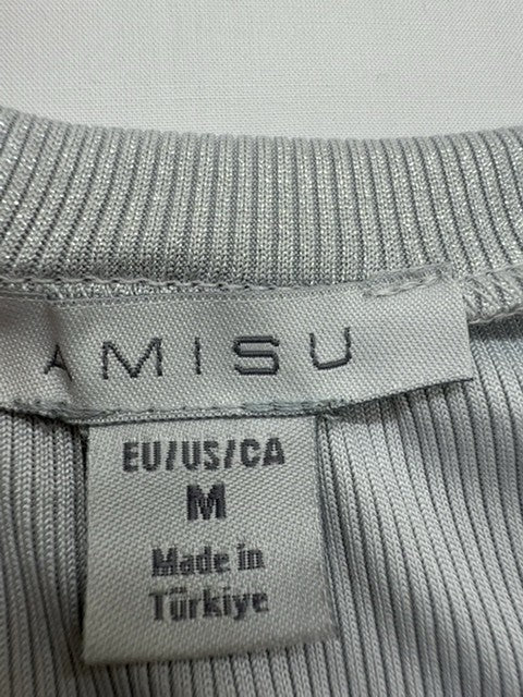 Amisu Women Silver T-Shirt size M product image 3