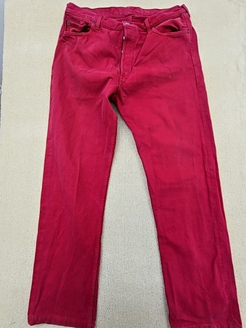 Levi's Men's Red 501 Straight Jeans 38x36 XXL