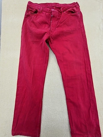 Levi's Men's Red 501 Straight Jeans 38x36 XXL