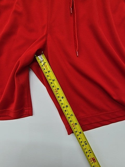 Pantalones Cortos Atléticos UMBRO Niños Rojo Juventud Medio Cordón Logo Cintu...