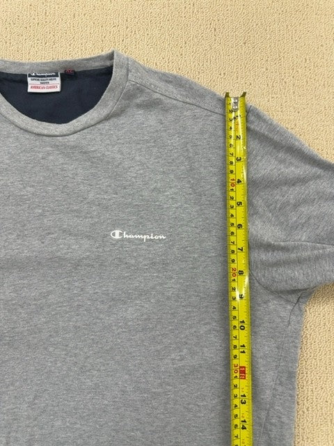 Champion Men's Grey Crewneck T-Shirt XL 100% Cotton American Classics