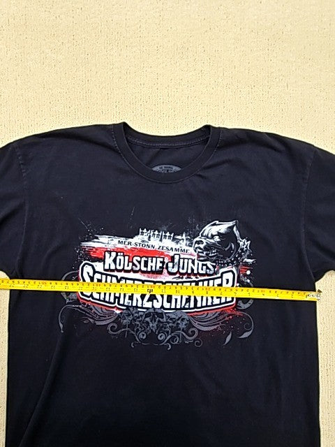 Men's XL Black Karneval Graphic T-Shirt 100% Cotton Germany