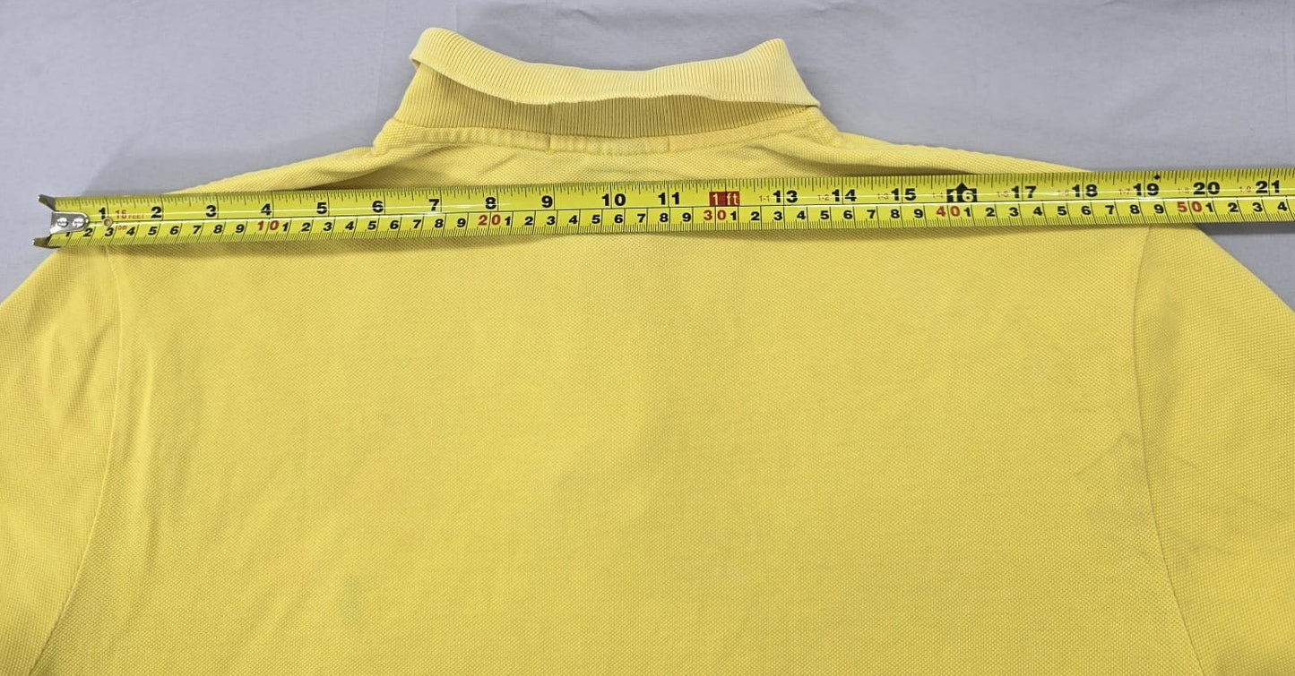 Polo Ralph Lauren Men's Yellow Polo Shirt Size M Custom Fit