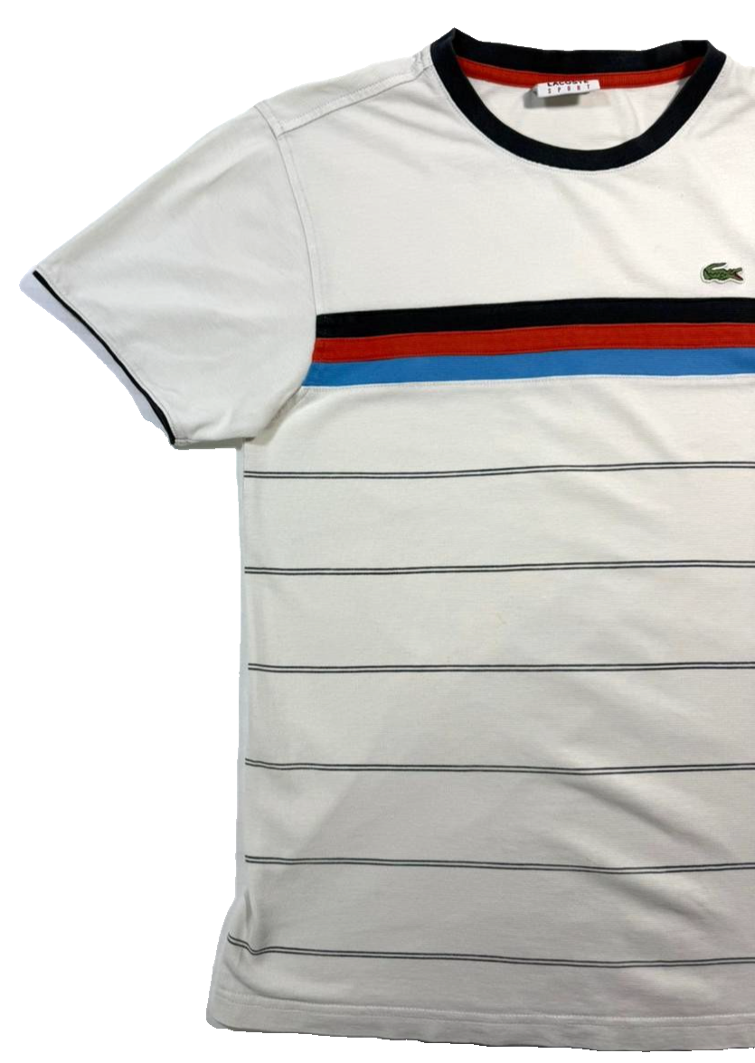 Lacoste Men's Printed Colourblock T-Shirt - Size 2