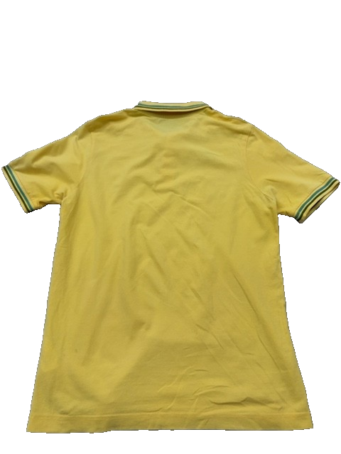 Kappa Vintage Yellow Polo Shirt M Cotton Short Sleeve