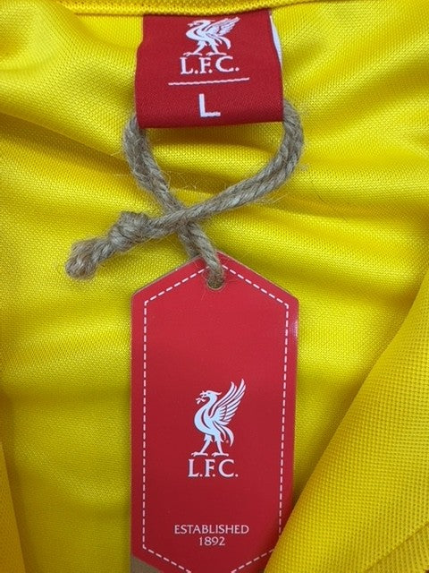 LFC Men's Yellow Striped Soccer Track Jacket L Polyester Zipper