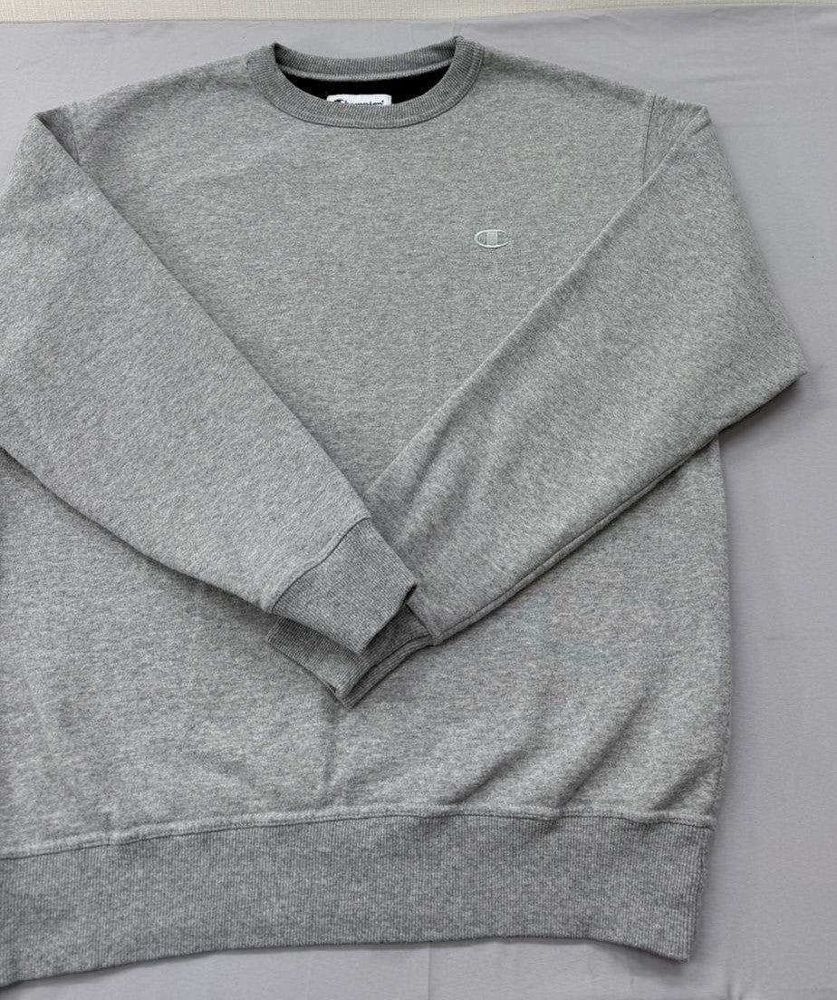 Champion Men's Gray Crewneck Fleece Sweatshirt Size M Regular