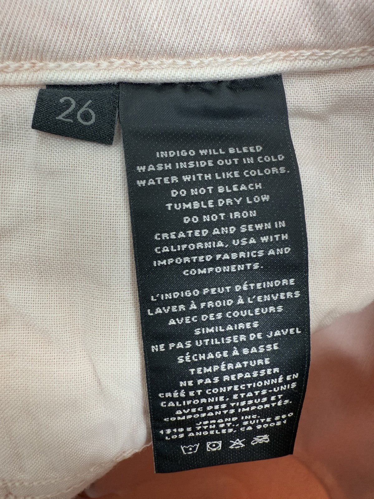J Brand Pink Skinny Jeans Size 26 Women's Cotton Blend Denim