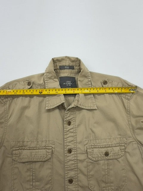 H&M Men's Khaki Chest Pocket Button-Down Shirt M