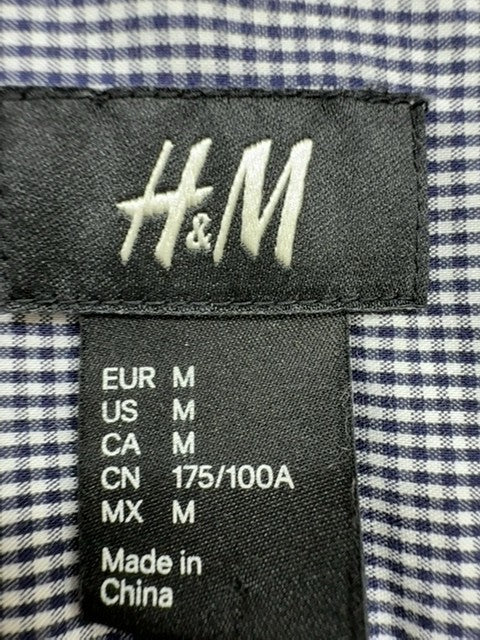 H&M Men Navy Shirt size M product image 3