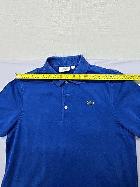 Lacoste Men's Navy Polo Shirt Short Sleeve Pique Crocodile Logo Size L