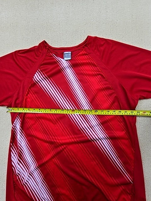Nike Men's Red Total 90 Soccer Jersey XL Striped Short Sleeve