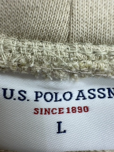 U.S. Polo Assn Boys Light Olive Sweatpants Size L Fleece Drawstring