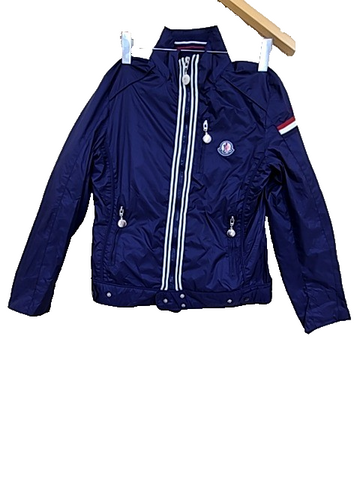 Moncler Boys Navy Blue Hooded Jacket Size L