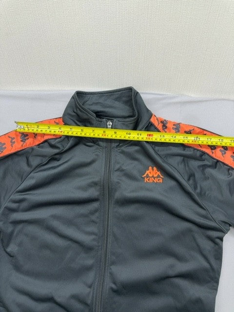 Kappa Men's Gray Track Jacket XL Removable Sleeves Zipper