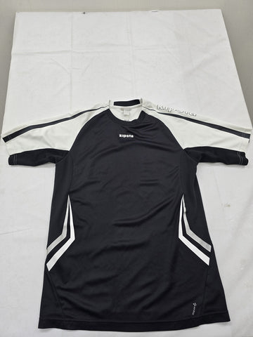 Kappa Men's Black White Sports Jersey M Short Sleeve Breathable
