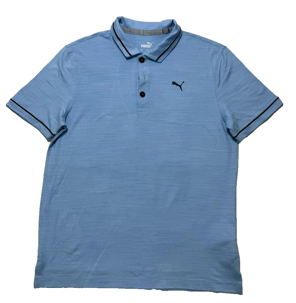 Puma Golf Men's Standard Cloudspun Monarch Polo, Placid Blue - Size M
