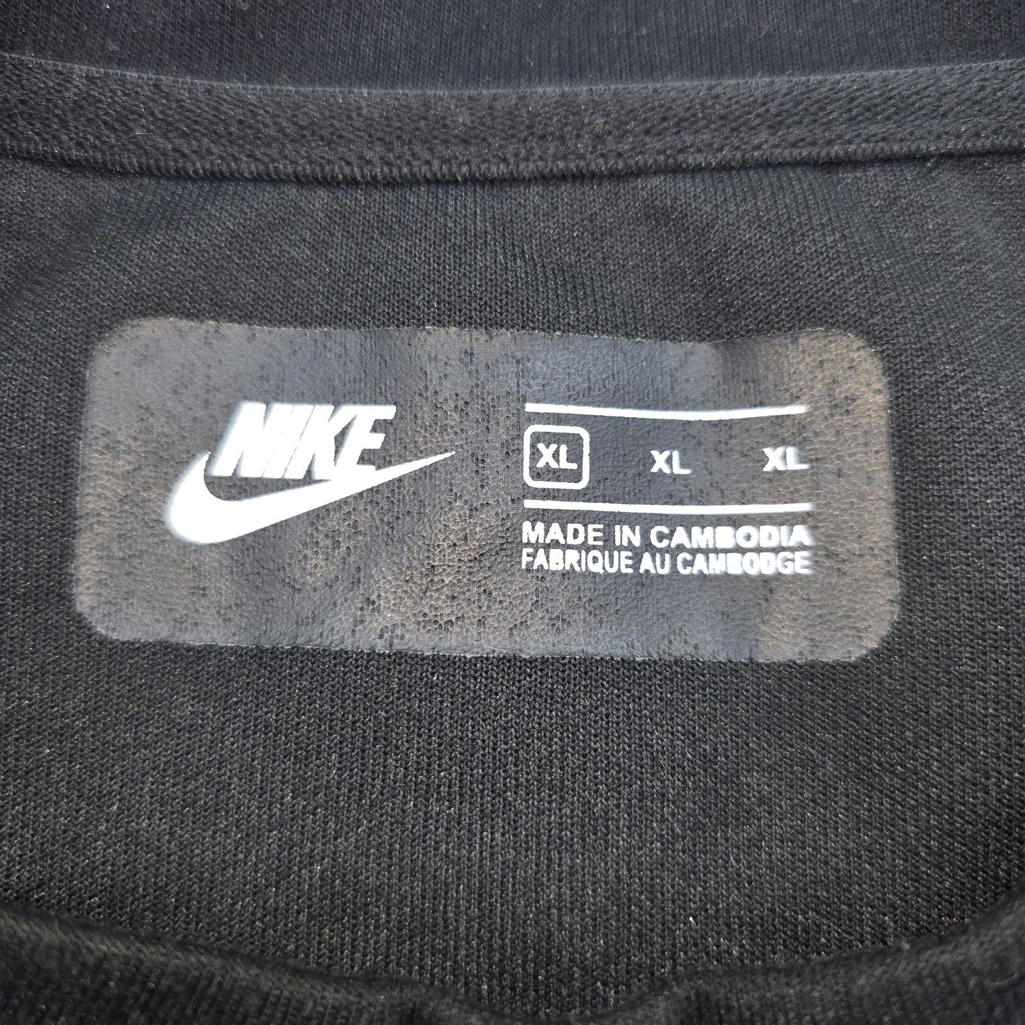 Nike Unisex Black/White Logo T-Shirt Size XL Regular Crew Neck Jersey