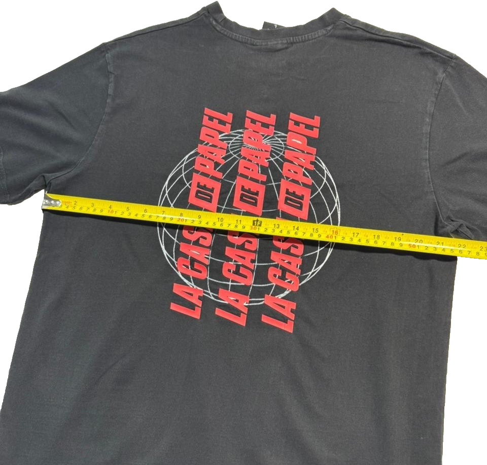 Snipes Men's Black Money Heist Graphic T-Shirt Short Sleeve Size L