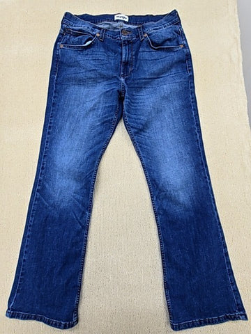 Wrangler Men's Blue Bootcut Jeans 34x32 Retro W15B9176